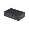 StarTech.com 2-Port DisplayPort KVM-Switch, 4K 60Hz, DP 1.2, EDID-Verwaltung, 2-Port USB 3.0 Hub, 4x USB HID-Ports, TAA-konform