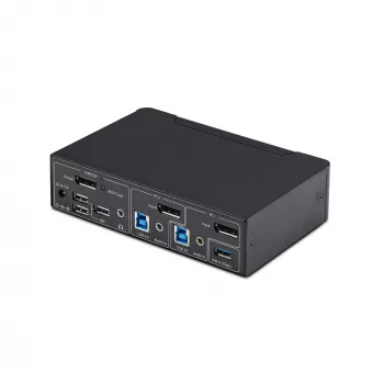 StarTech.com 2-Port DisplayPort KVM-Switch, 4K 60Hz, DP 1.2, EDID-Verwaltung, 2-Port USB 3.0 Hub, 4x USB HID-Ports, TAA-konform