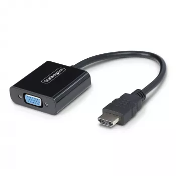 StarTech.com HDMI-auf-VGA-Adapter, Aktiver Videokonverter für Laptop/Desktop, 1920x1080 (1080p), HDMI-Quelle zu VGA-Monitor/Display/Projektor