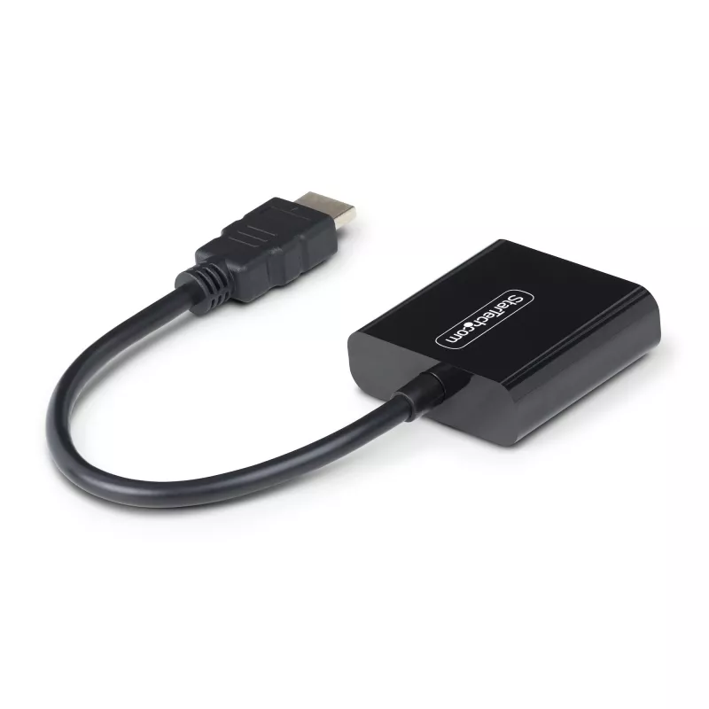 StarTech.com HDMI-auf-VGA-Adapter, Aktiver Videokonverter für Laptop/Desktop, 1920x1080 (1080p), HDMI-Quelle zu VGA-Monitor/Display/Projektor