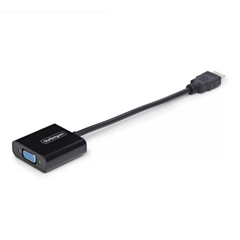 StarTech.com HDMI-auf-VGA-Adapter, Aktiver Videokonverter für Laptop/Desktop, 1920x1080 (1080p), HDMI-Quelle zu VGA-Monitor/Display/Projektor