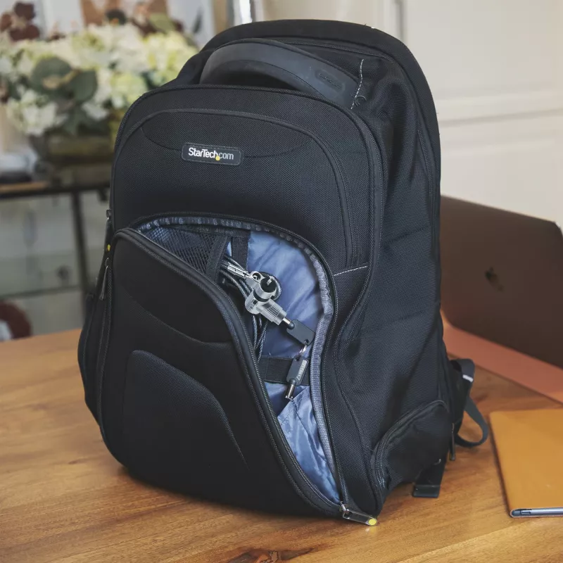 StarTech.com 25er-Pack universelles Notebook-Schloss 2 m, gleichschließend, Sicherheitskabel, kompatibel mit Noble Wedge®/Nano/K-Slot, schnittfestes Diebstahlschutz-Kabel