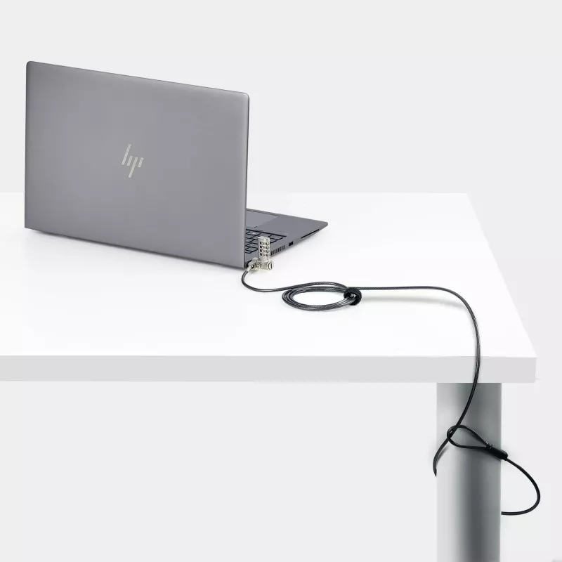 StarTech.com 25er-Pack Universal Laptop-Schloss 2 m, serialisiertes Sicherheitskabel für Notebook, kompatibel mit Noble Wedge®/Nano/K-Slot, schlüsselloses Zahlenschloss-Kabel – TAA