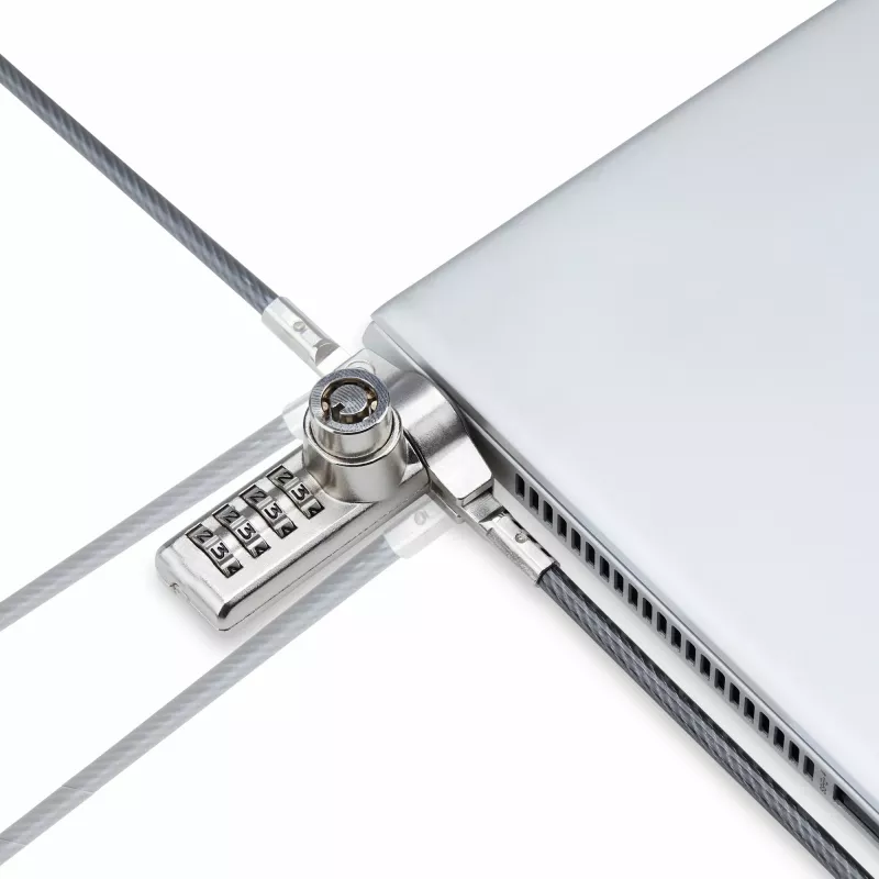 StarTech.com 10-Pack Dual-Access Laptop-Schloss, 1,98 m gleichschließend und Zahlenkombination Sicherheitskabelschloss für K-Slot-Geräte, Computer-Diebstahlschutz Stahlkabel