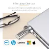 StarTech.com 10-Pack Dual-Access Laptop-Schloss, 1,98 m gleichschließend und Zahlenkombination Sicherheitskabelschloss für K-Slot-Geräte, Computer-Diebstahlschutz Stahlkabel