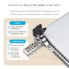 StarTech.com 10-Pack Dual-Access Laptop-Schloss, 1,98 m gleichschließend und Zahlenkombination Sicherheitskabelschloss für K-Slot-Geräte, Computer-Diebstahlschutz Stahlkabel