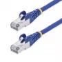 StarTech.com 3 m blaues CAT8 Ethernet-Kabel, rastnasenfreier RJ45, 25G/40G, 2000 MHz, 100 W PoE++, S/FTP, 26 AWG reine blanke Kupferader, LSZH, geschirmtes Netzwerk-Patchkabel mit Zugentlastung, einzeln geprüft