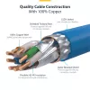 StarTech.com 3 m blaues CAT8 Ethernet-Kabel, rastnasenfreier RJ45, 25G/40G, 2000 MHz, 100 W PoE++, S/FTP, 26 AWG reine blanke Kupferader, LSZH, geschirmtes Netzwerk-Patchkabel mit Zugentlastung, einzeln geprüft