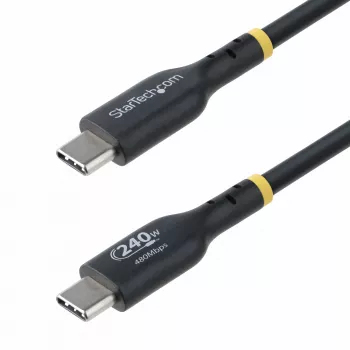 StarTech.com 4m USB-C Ladekabel, USB-IF zertifiziertes USB-C-Kabel, 240W PD EPR, USB 2.0 Typ-C Laptop-Ladekabel, USB-C Datenübertragungskabel, TPE-Mantel, M/M