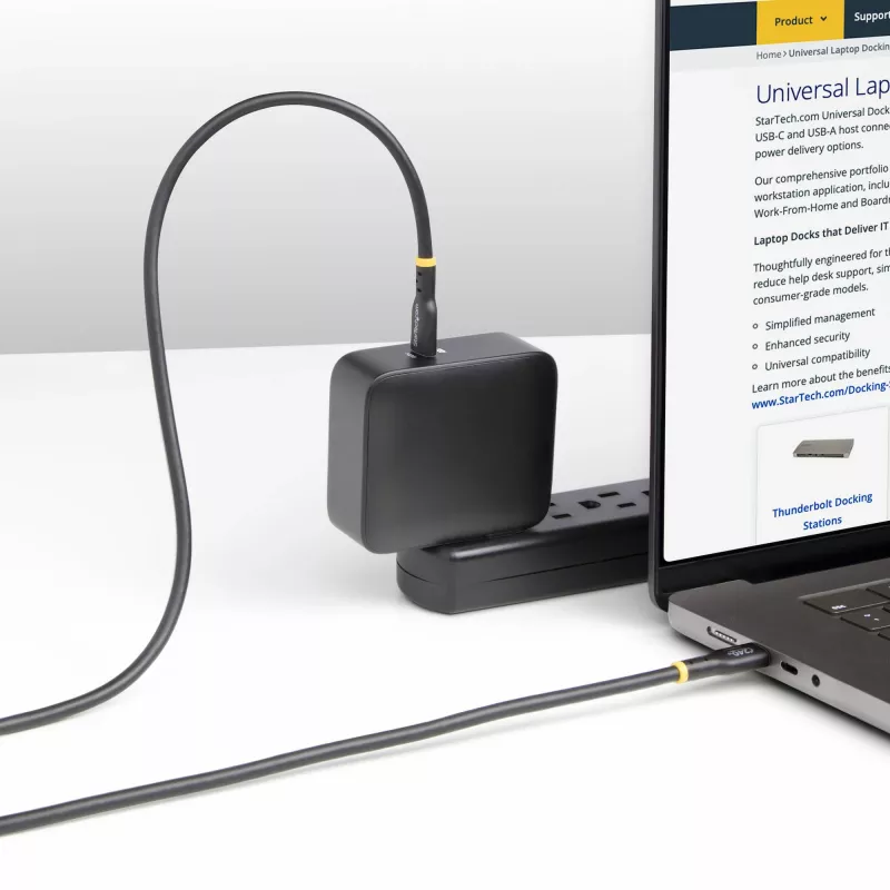 StarTech.com 4m USB-C Ladekabel, USB-IF zertifiziertes USB-C-Kabel, 240W PD EPR, USB 2.0 Typ-C Laptop-Ladekabel, USB-C Datenübertragungskabel, TPE-Mantel, M/M