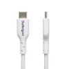 StarTech.com 3m (9.8ft) Weißes USB-C-Ladekabel, USB-C-Kabel, USB 2.0 Type-C Laptop-Ladekabel, 60W 3A Power Delivery, TPE-Mantel, USB-C-Datenübertragungskabel, M/M