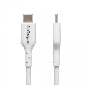 StarTech.com 3m (9.8ft) Weißes USB-C-Ladekabel, USB-C-Kabel, USB 2.0 Type-C Laptop-Ladekabel, 60W 3A Power Delivery, TPE-Mantel, USB-C-Datenübertragungskabel, M/M