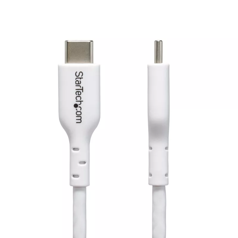 StarTech.com 3m (9.8ft) Weißes USB-C-Ladekabel, USB-C-Kabel, USB 2.0 Type-C Laptop-Ladekabel, 60W 3A Power Delivery, TPE-Mantel, USB-C-Datenübertragungskabel, M/M