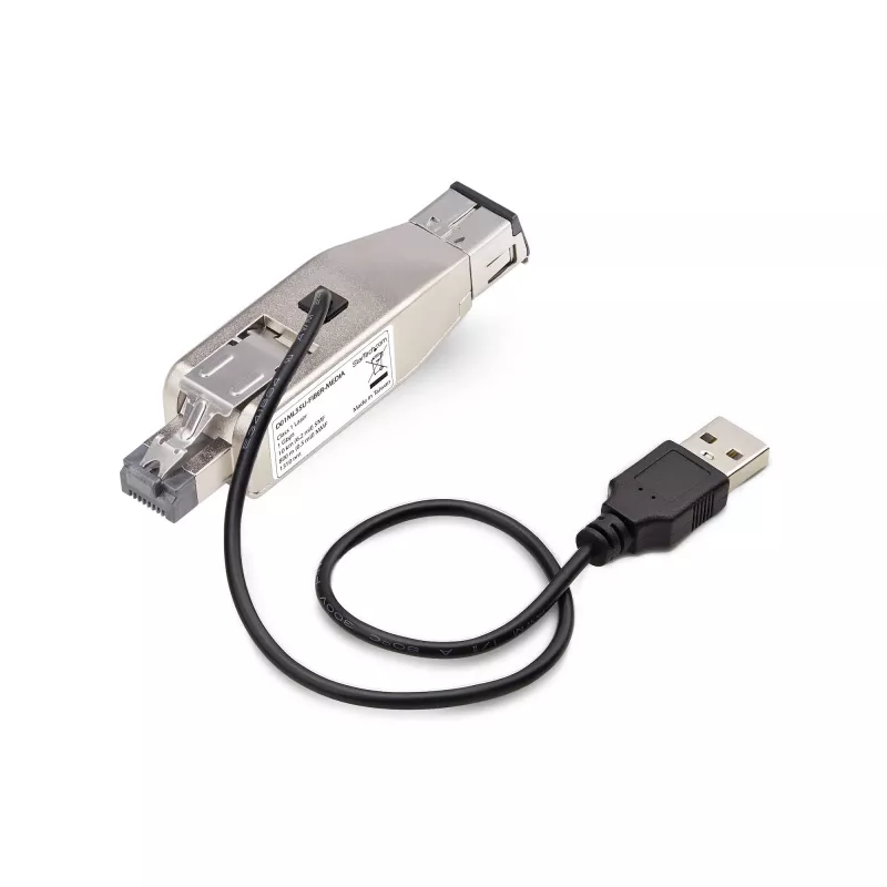 StarTech.com Gigabit Fiber zu RJ45 Ethernet Medienkonverter Dongle, optisch Singlemode 10 km/Multimode 800 m, USB-Stromversorgung, kompaktes Design, Metallgehäuse, Micro Mini, TAA
