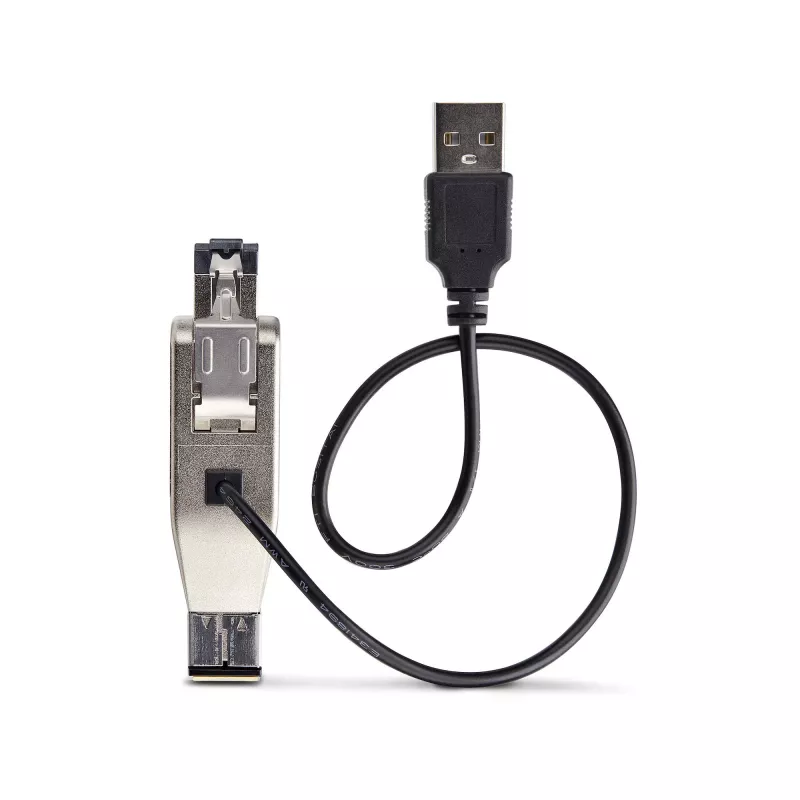 StarTech.com Gigabit Fiber zu RJ45 Ethernet Medienkonverter Dongle, optisch Singlemode 10 km/Multimode 800 m, USB-Stromversorgung, kompaktes Design, Metallgehäuse, Micro Mini, TAA