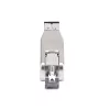 StarTech.com Gigabit Glasfaser-auf-RJ45-Ethernet-Medienkonverter-Dongle, optisch Singlemode 10 km/Multimode 800 m, PoE-gespeist, kompaktes Design, Metallgehäuse, Micro Mini, TAA
