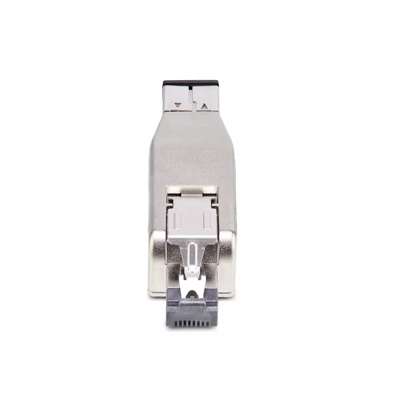 StarTech.com Gigabit Glasfaser-auf-RJ45-Ethernet-Medienkonverter-Dongle, optisch Singlemode 10 km/Multimode 800 m, PoE-gespeist, kompaktes Design, Metallgehäuse, Micro Mini, TAA