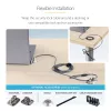 StarTech.com 25-Pack Universal Laptop Lock 6.6ft (2m), Master Keyed Locking Kabel, Computer Security, Kompatibel w/Noble Wedge®/Nano/K-Slot; Anti-Theft Cut-Resistant Kabel