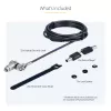 StarTech.com 25-Pack Universal Laptop Lock 6.6ft (2m), Master Keyed Locking Kabel, Computer Security, Kompatibel w/Noble Wedge®/Nano/K-Slot; Anti-Theft Cut-Resistant Kabel