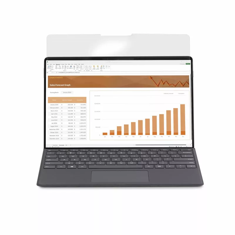 StarTech.com 4-Wege 12.4 Zoll Surface Laptop Go 1/2/3 Blickschutzfilter, Hoch-/Querformat, Touch-fähig, +/- 30° Blickwinkel, Blaulichtreduzierung, matte Oberfläche