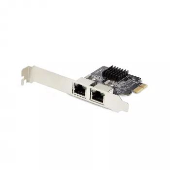 StarTech.com 2-Port Gigabit PCIe Netzwerkkarte, 10/100/1000Mbit/s PCI Express NIC, Dual Realtek RTL8111H, kompatibel mit Windows und Linux, TAA-konform