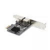 StarTech.com 2-Port Gigabit PCIe Netzwerkkarte, 10/100/1000Mbit/s PCI Express NIC, Dual Realtek RTL8111H, kompatibel mit Windows und Linux, TAA-konform