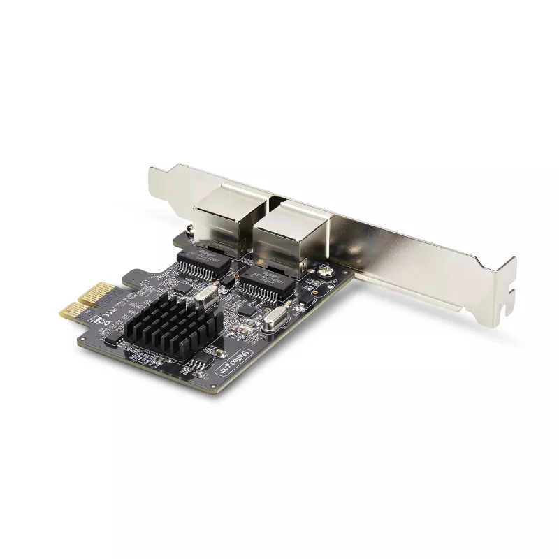 StarTech.com 2-Port Gigabit PCIe Netzwerkkarte, 10/100/1000Mbit/s PCI Express NIC, Dual Realtek RTL8111H, kompatibel mit Windows und Linux, TAA-konform