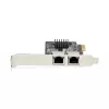 StarTech.com 2-Port Gigabit PCIe Netzwerkkarte, 10/100/1000Mbit/s PCI Express NIC, Dual Realtek RTL8111H, kompatibel mit Windows und Linux, TAA-konform