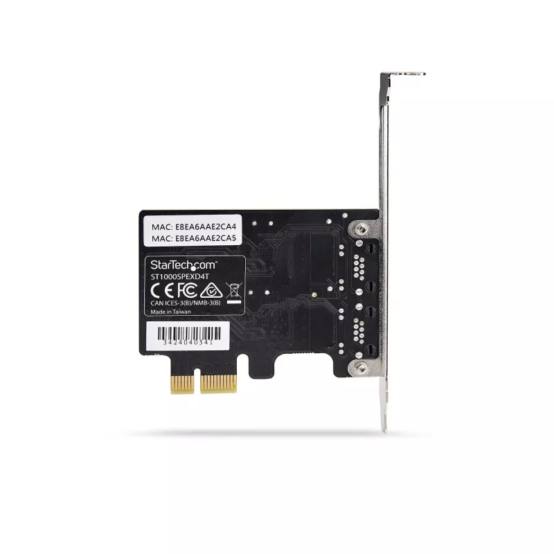 StarTech.com 2-Port Gigabit PCIe Netzwerkkarte, 10/100/1000Mbit/s PCI Express NIC, Dual Realtek RTL8111H, kompatibel mit Windows und Linux, TAA-konform