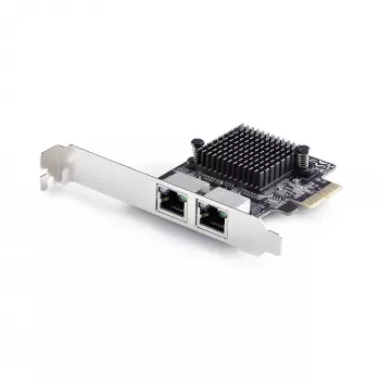StarTech.com 2-Port 5G Gigabit PCIe Netzwerkadapterkarte, 5G/2.5G/1G/100M/10M PCI Express LAN-Karte, Realtek RTL8126, Windows und Linux, TAA-konform