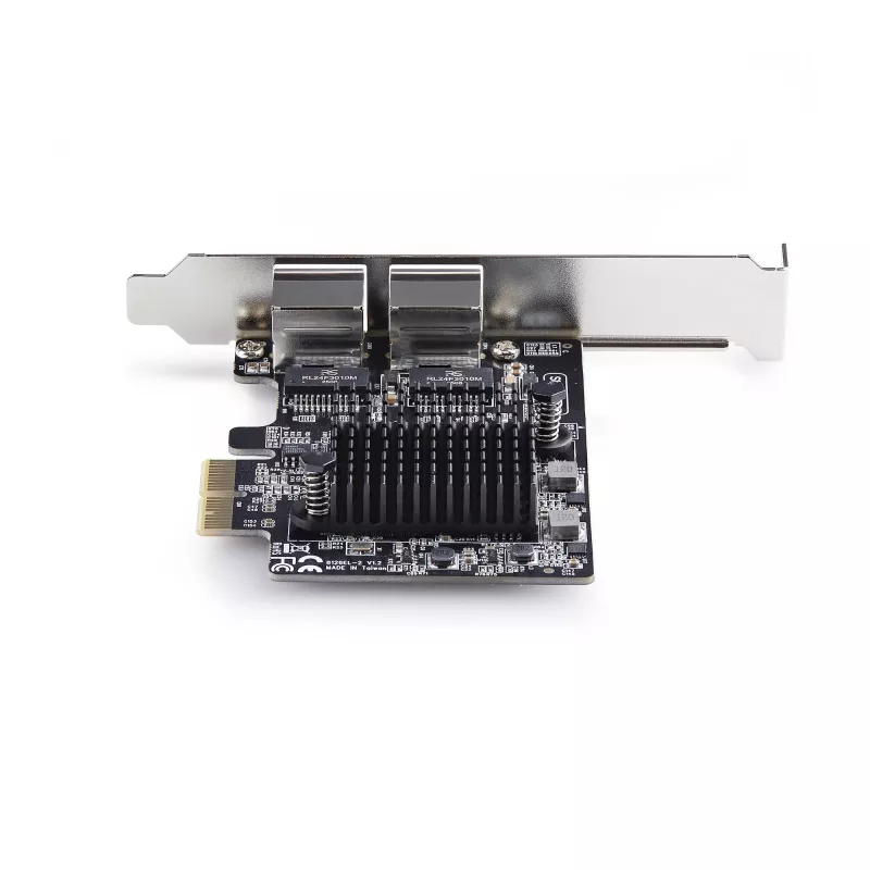 StarTech.com 2-Port 5G Gigabit PCIe Netzwerkadapterkarte, 5G/2.5G/1G/100M/10M PCI Express LAN-Karte, Realtek RTL8126, Windows und Linux, TAA-konform