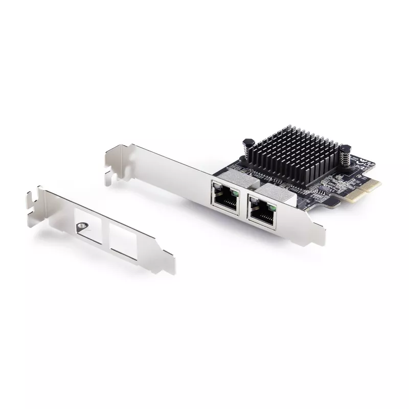StarTech.com 2-Port 5G Gigabit PCIe Netzwerkadapterkarte, 5G/2.5G/1G/100M/10M PCI Express LAN-Karte, Realtek RTL8126, Windows und Linux, TAA-konform