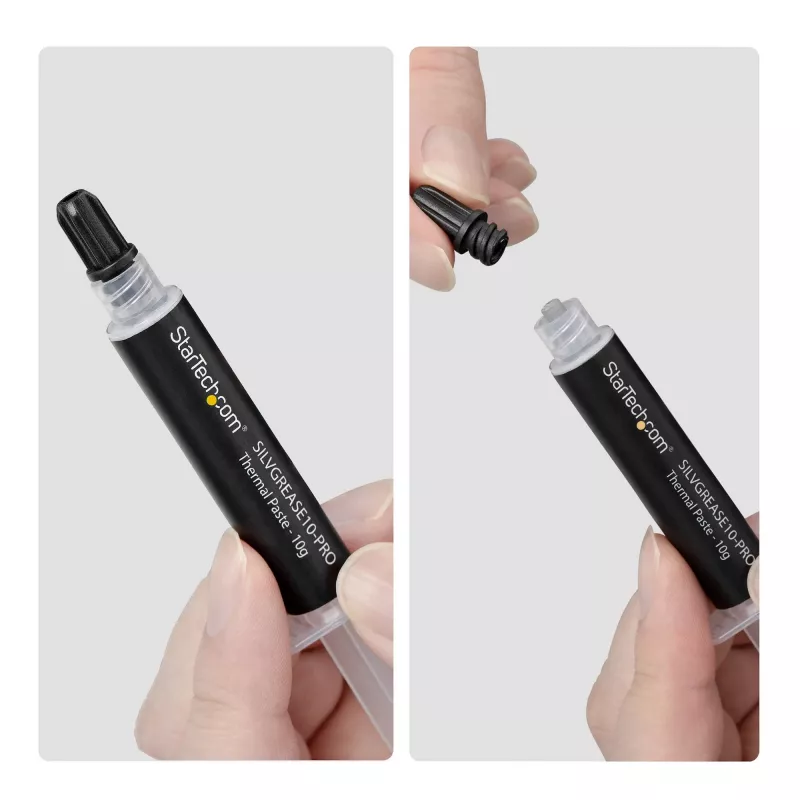 StarTech.com Hochleistungs-Silikon-Wärmeleitpaste, 14,5W/m•K Leitfähigkeit, Fettverbindung für CPUs, GPUs und ICs, verbessert die Wärmeableitung in Computern