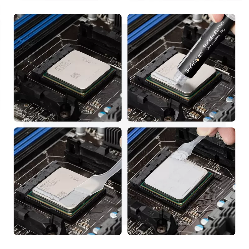 StarTech.com Hochleistungs-Silikon-Wärmeleitpaste, 14,5W/m•K Leitfähigkeit, Fettverbindung für CPUs, GPUs und ICs, verbessert die Wärmeableitung in Computern