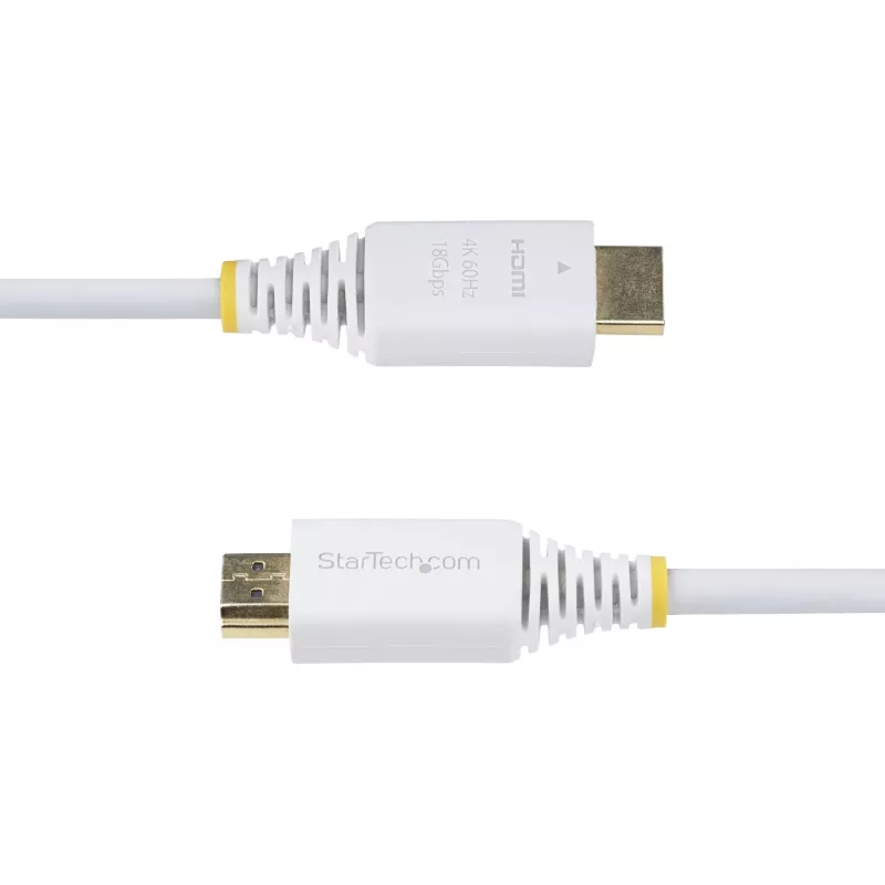 StarTech.com 10ft (3m) Premium Certified High Speed HDMI Kabel, 4K 60Hz/1440p 144Hz, HDR10/HDCP 2.2/ARC, 18Gbps, UHD HDMI 2.0 Cord for TV/Monitor/Display, TPE Jacket, White