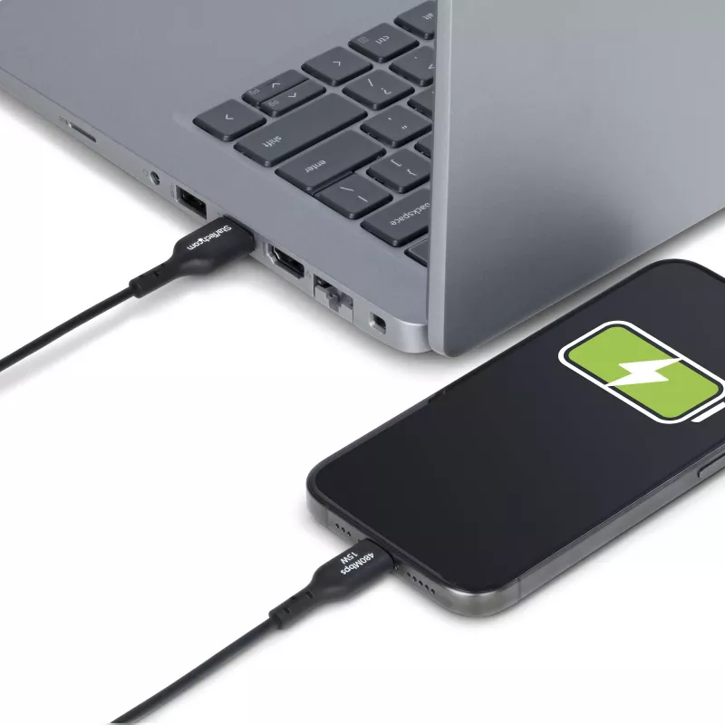 StarTech.com 2m USB-A auf USB-C Ladekabel, Laden & Synchronisieren, 3A, USB 2.0, TPE-Mantel - Schwarz USB-Ladekabel