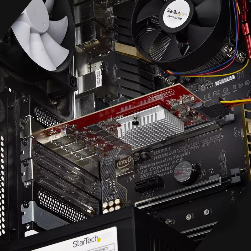 StarTech.com 4-Port USB-A PCIe-Karte, USB 3.2 10 Gbit/s, PCI Express 3.0 Erweiterungskarte, 4x unabhängige USB-Steuergerät, Windows/Linux/macOS, TAA-konform