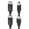 StarTech.com 10ft (3m) DisplayPort und USB 5Gbps KVM-Kabel, 4K 60Hz, universell kompatibles DP 1.2/USB 3.0 Combo-Kabel für KVM-Switches