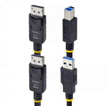 StarTech.com 10ft (3m) DisplayPort und USB 5Gbps KVM-Kabel, 4K 60Hz, universell kompatibles DP 1.2/USB 3.0 Combo-Kabel für KVM-Switches