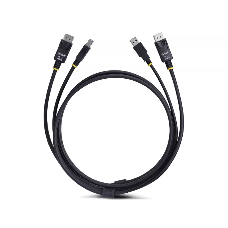StarTech.com 10ft (3m) DisplayPort und USB 5Gbps KVM-Kabel, 4K 60Hz, universell kompatibles DP 1.2/USB 3.0 Combo-Kabel für KVM-Switches