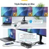 StarTech.com Triple-Monitor USB-C Dockingstation, 140W Laptop-Ladestation für MacBook Pro und Windows, 4K 60Hz HDMI oder DisplayPort, TAA
