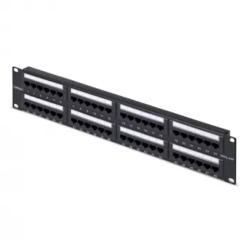 StarTech.com 48-Port 2U Rackmount Cat6 Patchpanel, RJ45, UTP, 110 Punch-Down, Cat 6 Ethernet Patchpanel für Netzwerk-Server-Rack