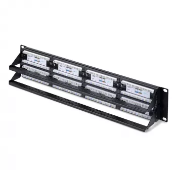 StarTech.com 48-Port 2U Rackmount Cat6 Patchpanel, RJ45, UTP, 110 Punch-Down, Cat 6 Ethernet Patchpanel für Netzwerk-Server-Rack