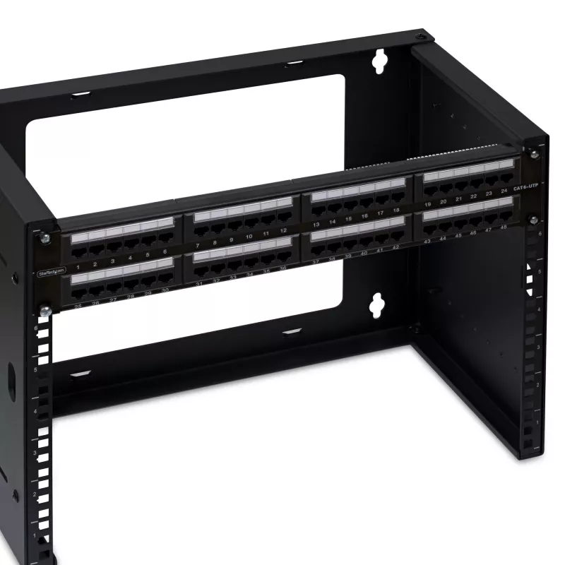 StarTech.com 48-Port 2U Rackmount Cat6 Patchpanel, RJ45, UTP, 110 Punch-Down, Cat 6 Ethernet Patchpanel für Netzwerk-Server-Rack