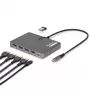 StarTech.com USB-C auf Quad-Monitor Workstation-Adapter, 4K 60Hz HDMI, 140W PD Passthrough für Laptop-Ladung, USB-Anschluss für kabellose Tastatur / Maus, TAA
