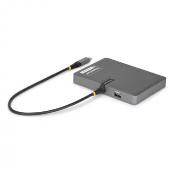 StarTech.com USB-C auf Quad-Monitor Workstation-Adapter, 4K 60Hz HDMI, 140W PD Passthrough für Laptop-Ladung, USB-Anschluss für kabellose Tastatur / Maus, TAA