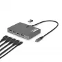 StarTech.com USB-C auf Quad-Monitor Workstation Adapter, 4K 60Hz DisplayPort, 140W PD Passthrough für Laptop-Ladung, USB-Anschluss für kabellose Tastatur / Maus, TAA