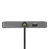 StarTech.com USB-C auf Quad-Monitor Workstation Adapter, 4K 60Hz DisplayPort, 140W PD Passthrough für Laptop-Ladung, USB-Anschluss für kabellose Tastatur / Maus, TAA