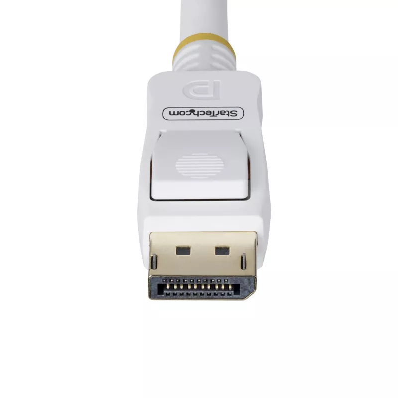 StarTech.com 1,8 m weißes VESA-zertifiziertes DisplayPort 1.2 Kabel, 4K 60Hz, 21,6 Gbit/s, rastende DP-Stecker, DP 1.2 DisplayPort Kabel, DP Monitor Kabel, M/M