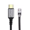 StarTech.com UR9-HEADSET-ADAPTER Kabel-Adapter USB-C RJ-9 Schwarz